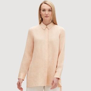NWOT Lafayette NewYork148  orange linen shirt